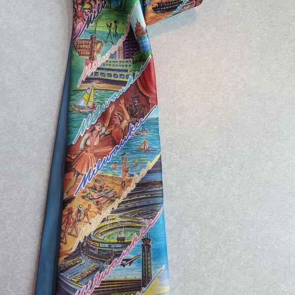 Vintage Ralph Marlin Original Milwaukee Tie - Picture 3 of 4